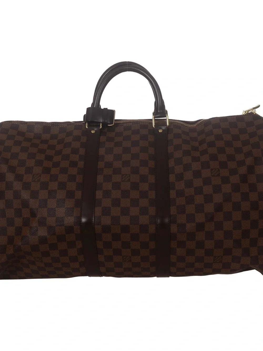 ♥️Louis Vuitton Keepall 55 Large GM Brown Damier Ebene Leather Satchel Handbag♥️